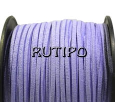 Cord suede soft lilac, 3 * 1.5mm * 1m