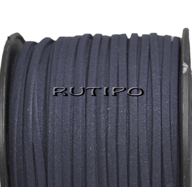 Шнур замшевый Midnight Blue, 3*1.5мм, 1м