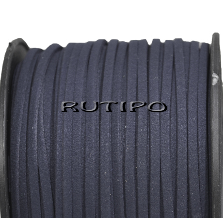 Шнур замшевый Midnight Blue, 3*1.5мм, 1м