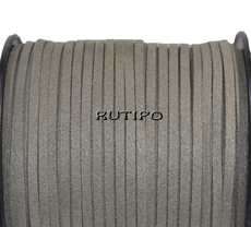 Cord suede gray, 3 * 1.5mm * 1m